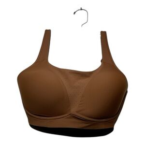 Womens NWOT Lululemon Run Times High Supprt Bra in brown, size 34DDD